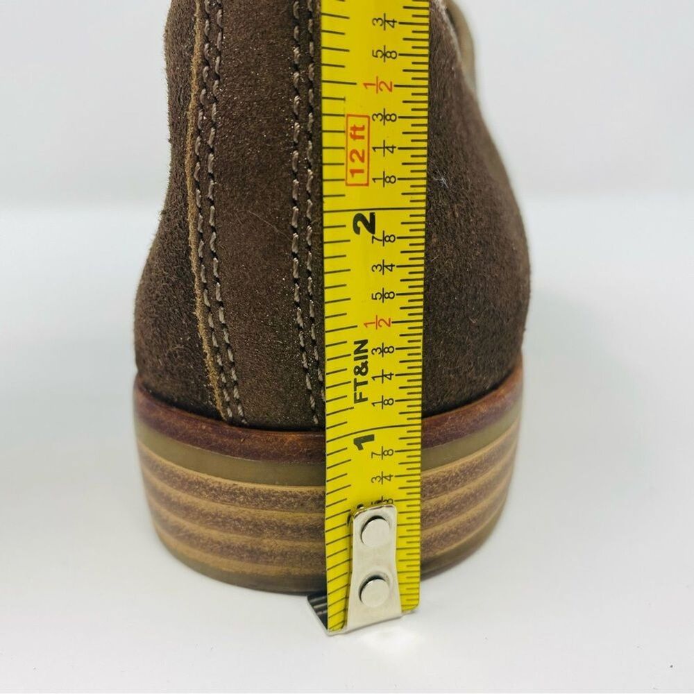 GH BASS 8 Ella Taupe Brown Leather Shimmer Suede Oxford Shoes Academia Y2K* - Picture 6 of 16